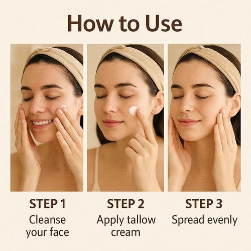 wuliao Grass Fed Tallow & Honey Balm – Organic Whipped Beef Tallow Cream with Manuka Honey, Cold-Pressed Olive Oil & Beeswax – Natural Face & Body Moisturizer for Dry, Sensitive Skin