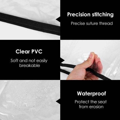 LYIYEYAN 3Pcs Salon Chair Cover, PVC Clear Chair Back Covers, Waterproof Salon Chair Covers Protectors, Soft Salon Chair Back Cover, Fits Most Standard Salon Chairs Office Chairs, 20"x 15.7"x 4.7"