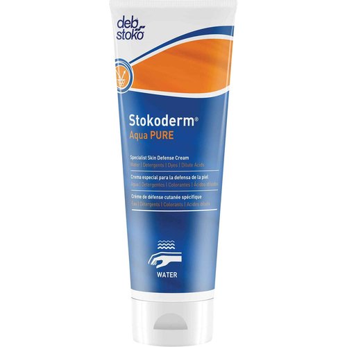 DEB - SAQ100ML Deb 100 ml Tube White Stokoderm Aqua Pure Scented Skin Care Cream