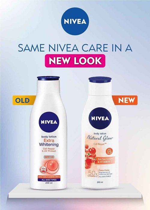 Nivea Body Lotion Natural Glow | Vitamin C SPF 15 | 400ml (13.52 Fl OZ)