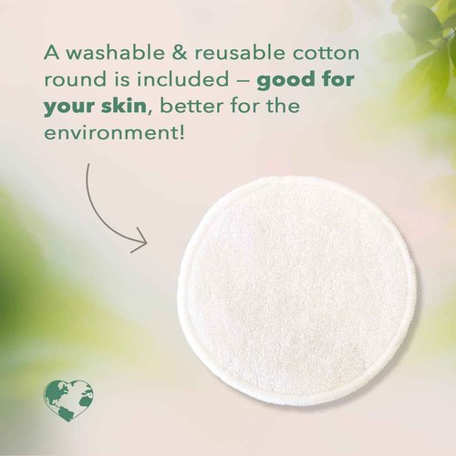 Nourish Organic Body Lotion, Lavender Mint – Hydrating Body Lotion for Dry Skin with Certified Organic Aloe Vera, Shea Butter, Coconut Oil & Cocoa Butter (8 Oz) + Washable Cotton Round