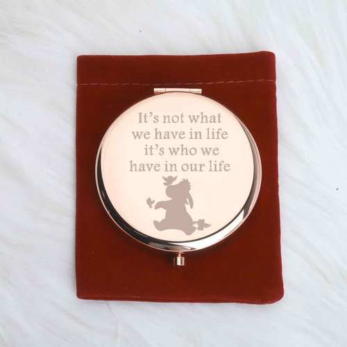 WUSUANED Donkey Makeup Mirror It’s Not What We Have in Life It’s Who We Have in Our Life Jewelry Donkey Lover Gift