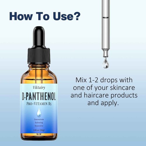 D Panthenol Liquid (1.7 fl.oz, 60g), Concentrate Pro-vitamin B5 Raw Active Ingredient for Skin Hydration, Cosmetic Grade Dexpanthenol for DIY Face, Hair, Nails and Skincare Serum, Moisturer