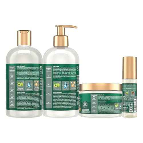 SheaMoisture Bond Repair Shampoo, Conditioner, Leave-In, & Oil 4 Pk Alma Oil to Strengthen Hair with Restorative HydroPlex Infusion