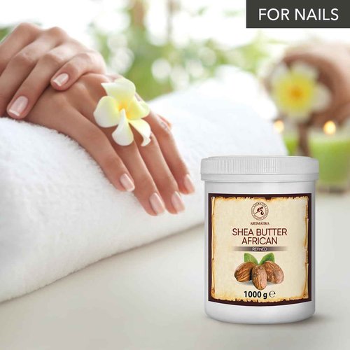 AROMATIKA Shea Butter Refined 35.3 Oz (1000g) - 100% Pure Shea Butter for Body Care - Hair - Face - Body Butter - Butyrospermum Parkii