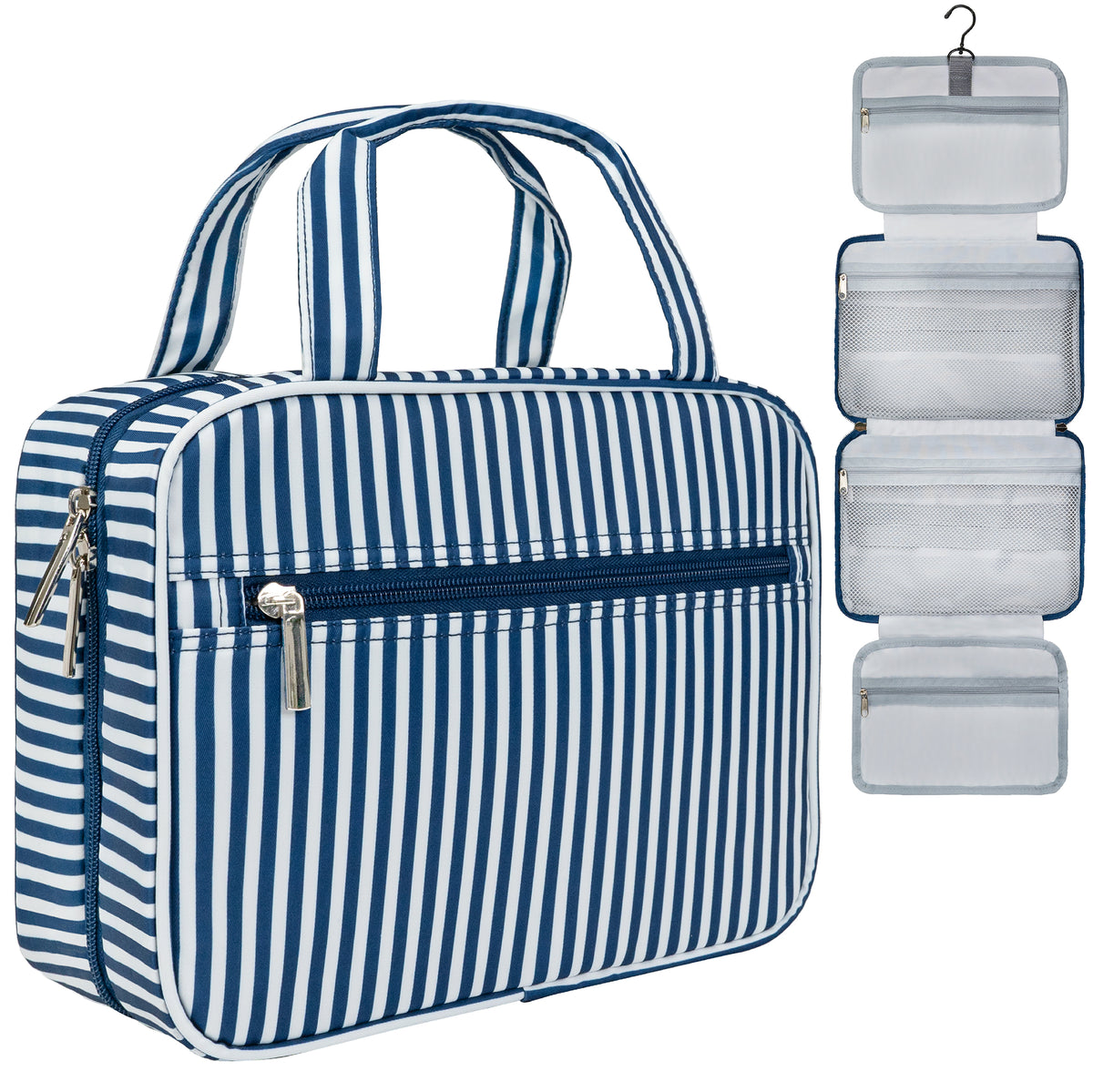 Travel Toiletry Bag with Hanging Hook Water-Resistant Organizer Pouch