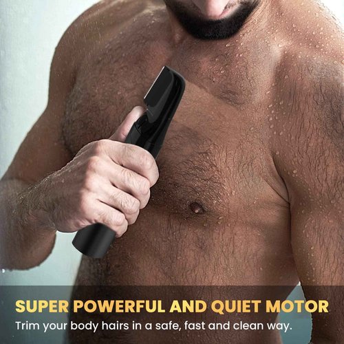 Body Trimmer for Men, Includes 2 Quick Change Trimmer Heads Electric Body Groomer Shavers