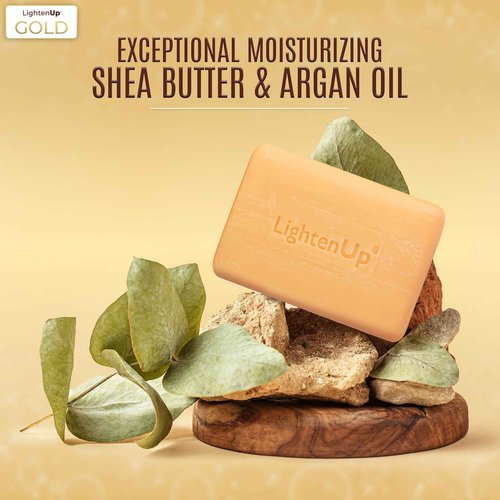 OMIC Lighten-Up LightenUp Anti-Aging Cleansing Bar Soap 200g - Anti-oxidant Properties, with Shea Butter and Argan Oil (Pack of 2)