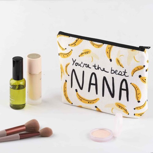Nana Gift Nana Makeup Bag Grandma Gift Nana Zipper Pouch Funny Nana Makeup Bag Bananas Theme Gift Grandma Cosmetic Bag (Nana Bag)