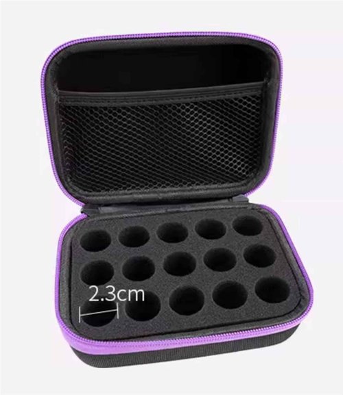 AFMNQZ Essential Oils Case Glass Bottle Hard Round Carrying Case Storage Bag for 5ml 10ml Roller Bottles Spray Bottle Oil Vial Bottles