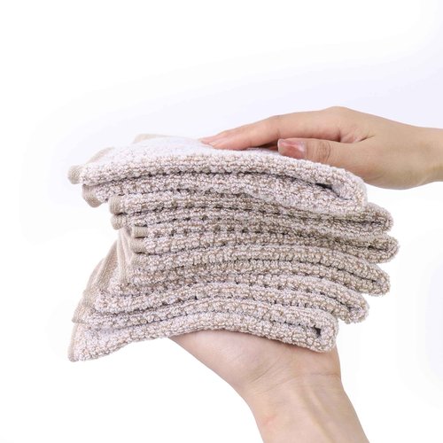 Everplush 6-Pack Premium Washcloths Set – Ultra Absorbent, Super Soft Essential Washcloths for Bathroom, Spa, Gym, and Face, Machine Washable(Brown, 13" x 13")