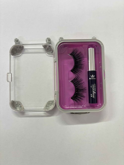 Amzmam Magnetic Eyelashes Natural Look, 3D Premium Faux Mink Magnetic Lashes，Reusable with Easy to Wear and Remove,Long Lasting (YG09)