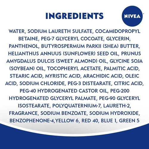 Nivea Cocoa and Shea Butter Pampering Body Wash with Nourishing Serum, 20 Fl Oz Bottle (Pack of 3)