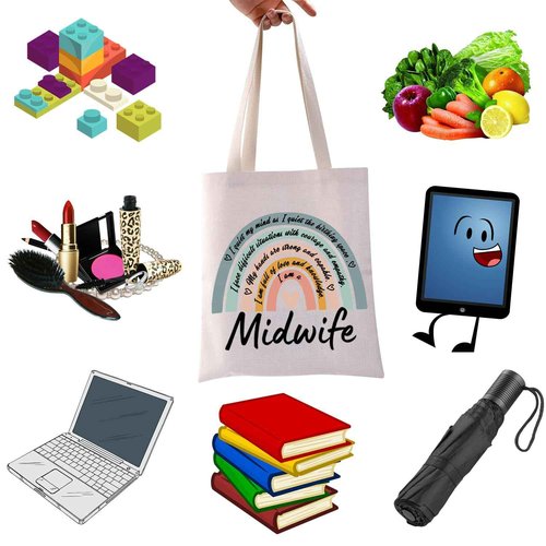 WCGXKO Trainee Midwife Gift Future Midwife Thank You Zipper Pouch Cosmetic Bag (Midwife Tote)