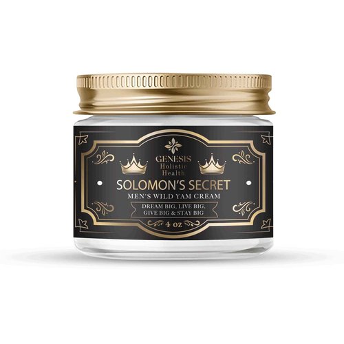 Genesis Solomon's Secret Men's Wild Yam Root Cream – Organic Vitality Support for Men, Non-Toxic, Made in the USA – Safe & Gentle Organic Formula for Skin and Wellness (4oz Jar)