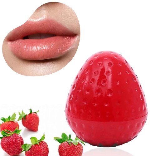 24 Pieces Lip Balm Strawberry Lovely Shaped Women Girl Lip Balm Lasting Moisturizing Lip