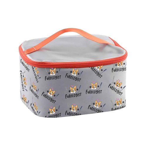 JYTAPP Furologist Funny Puppy Stylist Cute Dog Groomer Cosmetic Bag Dog Groomer Survival Kit Zipper Pouch Pet Grooming Gifts (cosmetic organizer bag)