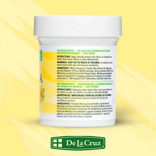 De La Cruz Arnica Salve - Foot Cream for Dry Cracked Heels and Feet - Moisturizing Hand Salve for Dried Hands - 24 Hour Moisture Foot Cream for Dry Cracked Feet and Rough Skin - (2 Ounces - 4 Jars)