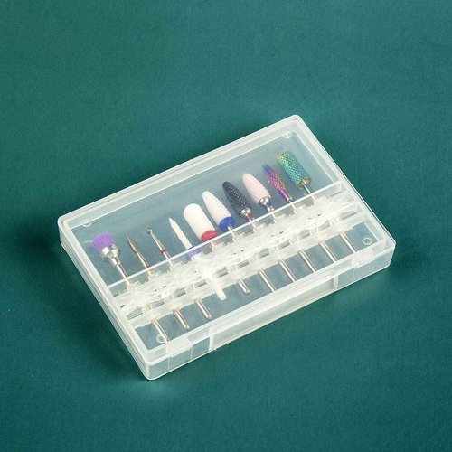 Nail Drill Bits Set for Acrylic Nails 3/32 Universal Ceramic Tungsten Carbide Diamond Nail Bits for Gel Polish Removing Cuticle Professional Nail Art Accessories for Efile Drill Machine (S10-A)