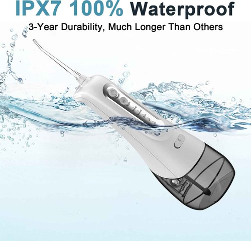 Cordless Water Dental Flosser Teeth Pick Portable Rechargeable Flossers Oral Irrigator with 4 Modes,IPX7 Waterproof Floss for Deep Cleaning and Gum Care,Ideal for Home Use, Daily Shower, and Travel