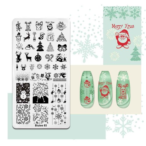 Biutee Nail Stamping Plates Set 10pcs Nail Art Stamp Plates 8pcs Stamping Gel Polish Stamper Scraper - Nail Stamper Kit Flower Leaves Animal Lace Christmas Design Nail Stamp Plate