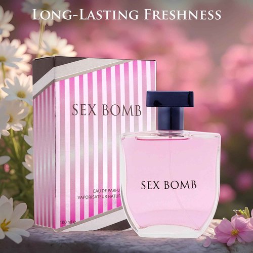 Sx Bomb for Women Eau De Parfum - Blend of Floral & Fruity Accords - Neutral Base Notes of Oakmoss, Musk & Wood - Sweet Everyday Fragrance - Elegant 100ml Bottle - Natural & Paraben Free