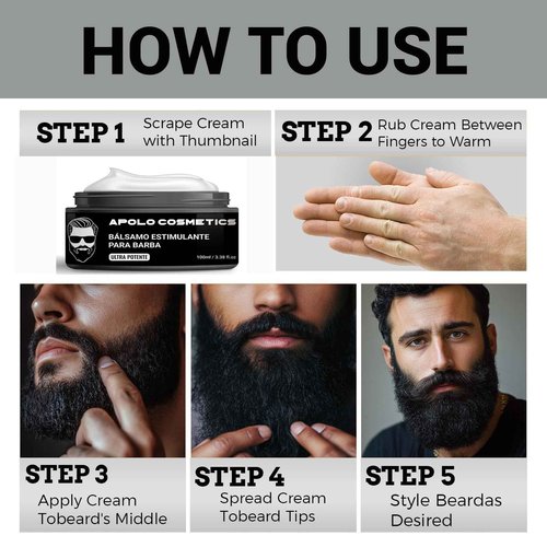 Para Barba, Estimulante De Barba, Beard Balm for Men, Crecimiento De Barba Para Hombre, Mustache Wax, Bálsamo Para Barba, Original Moisturizes & Strengthens Para Crecer La Barba Rapido Beard (1 PCS)