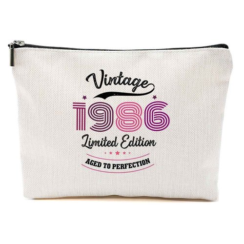 HODREU 40th Birthday Gifts Women Unique Makeup Bag 40th Birthday Decorations Party Favors Anniversary 40 Year Old Birthday Gifts for Women Her Mom Sister Mother Boss Cosmetic Bag