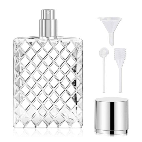3zorqinron Glass Perfume Bottles Empty Refillable, 100ml /3.4oz Atomizer Sprayer for Perfume, Cologne Bottles Empty with Perfume Dispenser