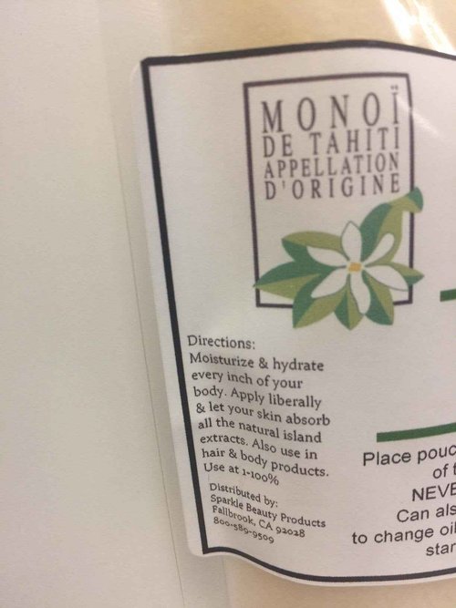 Monoi De Tahiti Oil-100% Natural-8 oz