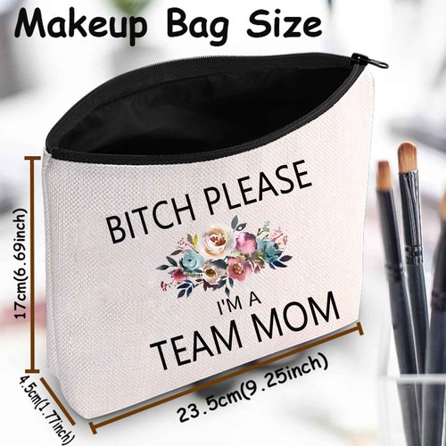 TSOTMO Team Mom Gift Team Mom Survival Kit Cosmetic Bag for Women Leader Appreciation Gift Best Leader Ever