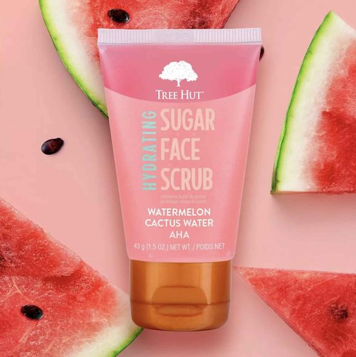 Watermelon & Cactus Hydrating Face Scrub – 1.5 fl oz, Deep Pore Cleanser with AHA, Exfoliates Skin & Impurities, Vegan & Free of Parabens & Sulfates, VitaBoost™ Loofah (Pack of 3, Watermelon & Cactus)