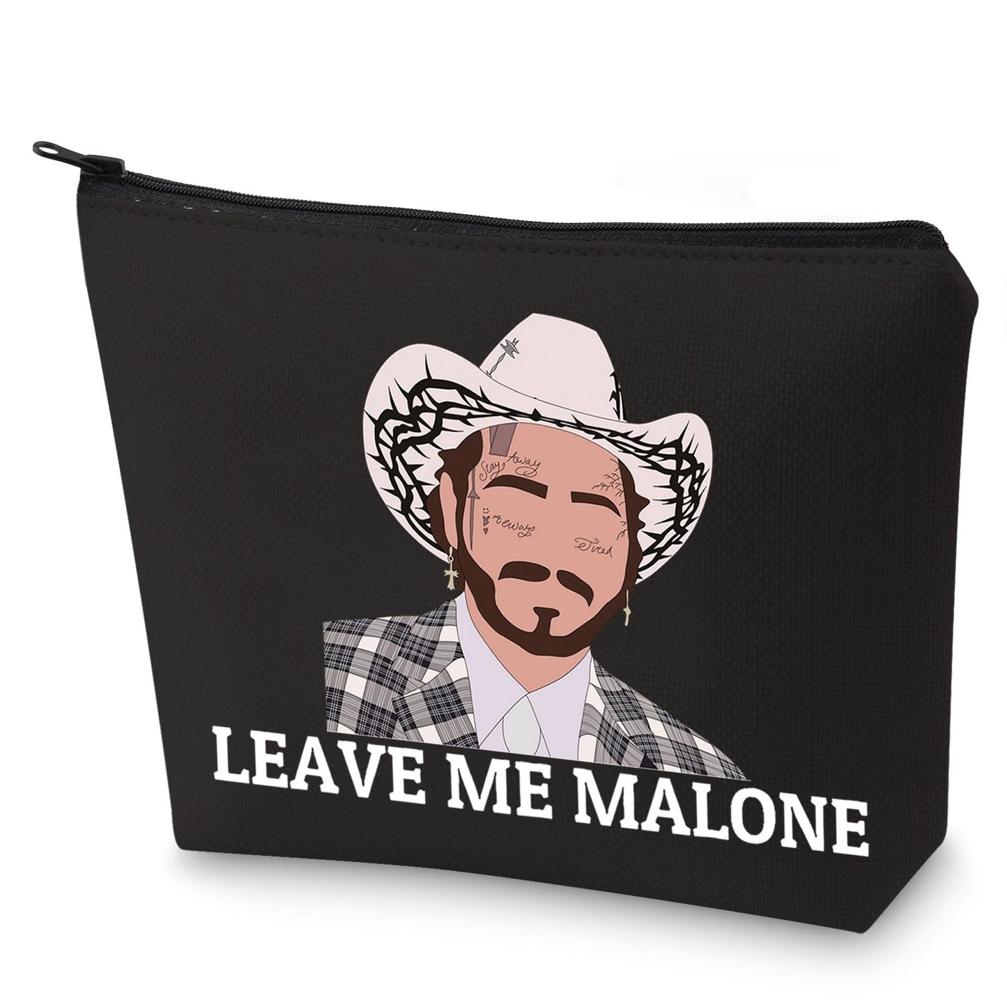 WZMPA Singer Fans Inspired Cosmetic Bag Singer Concert Gift Leave Me Malone Makeup Zipper Pouch Bag Singer Music Merchandise (Leave Me Malone-BL)