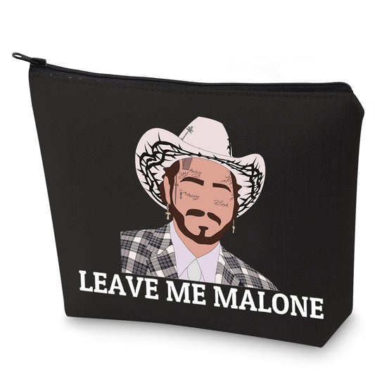 WZMPA Singer Fans Inspired Cosmetic Bag Singer Concert Gift Leave Me Malone Makeup Zipper Pouch Bag Singer Music Merchandise (Leave Me Malone-BL)