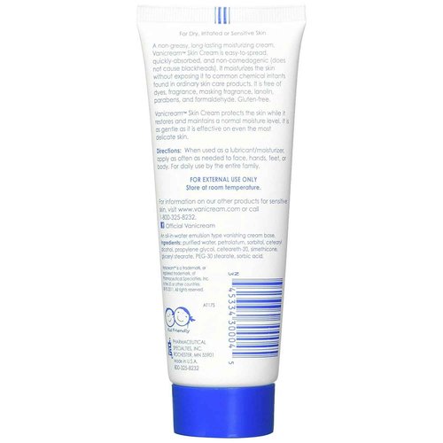 Vanicream Moisturizing Skin Cream for Sensitive Skin 4 oz (Pack of 5)