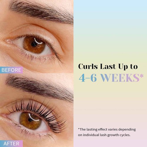 Lash Lift and Brow Lamination Kit, 2-in-1 Eyelash & Eyebrow Perm Set with Glue Balm, 4-6 Weeks Curl, Easy Application for Beginner and Salon