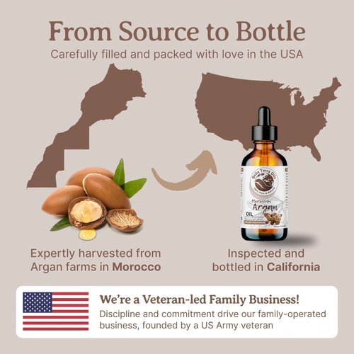 Bella Terra Oils - Argan Oil 16oz - Unrefined & Pure, Unlock the Magic of Moroccan Argan, Immerse in Natural Hair & Skin Nourishment