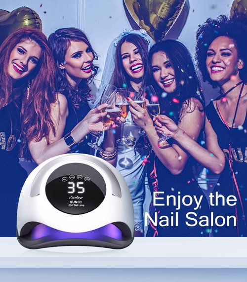 Easkep 120W UV Light for Nails - UV Nail Lamp with Gloves Kit Nail Dryer Lamp for Gel Nails Professional for Home and Salon