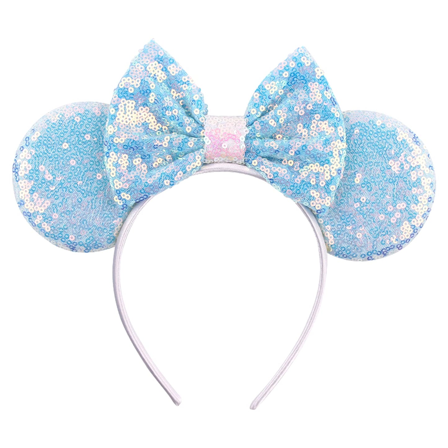 JOYFISCO Mouse Ears Headbands Shiny Bow Mouse Ears Headband Glitter Party Princess Decoration Cosplay Costume for Women Girls