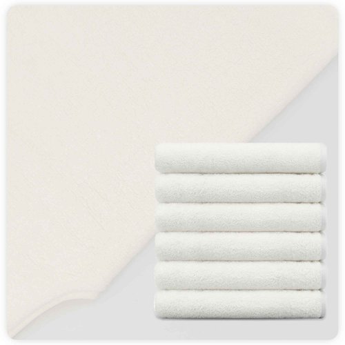 mayoken® 12PCS U-Shaped Microfiber Facial Towels for Estheticians, Ultra-Soft & Absorbent Spa Towels for Massage, Facial Steam & Skincare (Warm White)