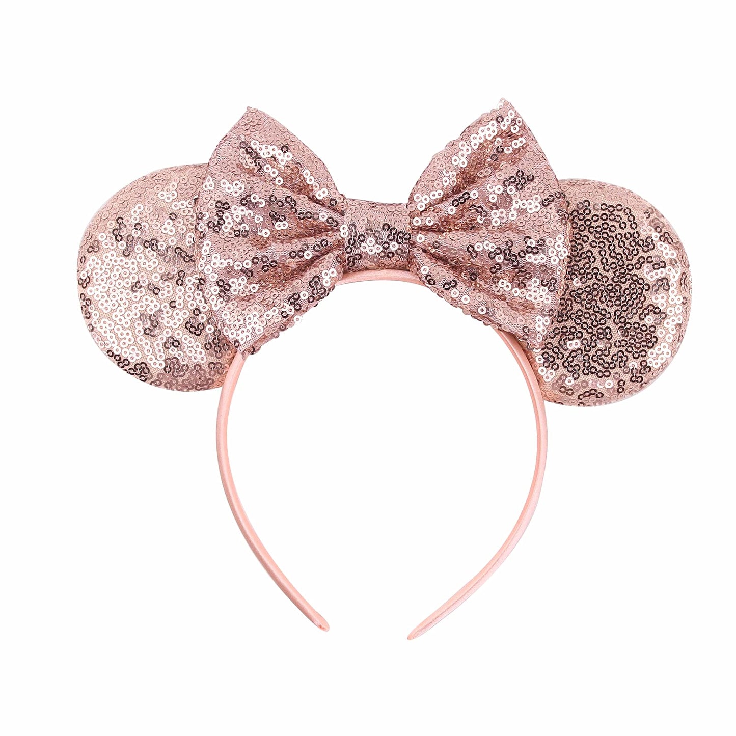 JOYFISCO Mouse Ears Headbands Shiny Bow Mouse Ears Headband Glitter Party Princess Decoration Cosplay Costume for Women Girls