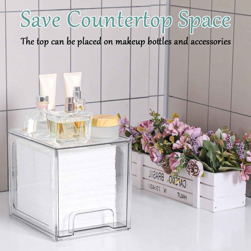 VEGEVIGI Disposable Face Towel Holder Intended For Face Towels XL, Facial Towel Storage Box Dispenser For Clean Towels For Bathroom