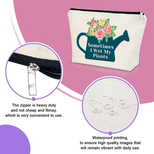Plant Lover Gift Makeup Bag Appreciation gift Funny Gardening Gift Thank you gift for Gardeners and Plant Lovers Retirement gift for Plant Lovers Women Housewarming Gift Cosmetics Bag Plant Gifts