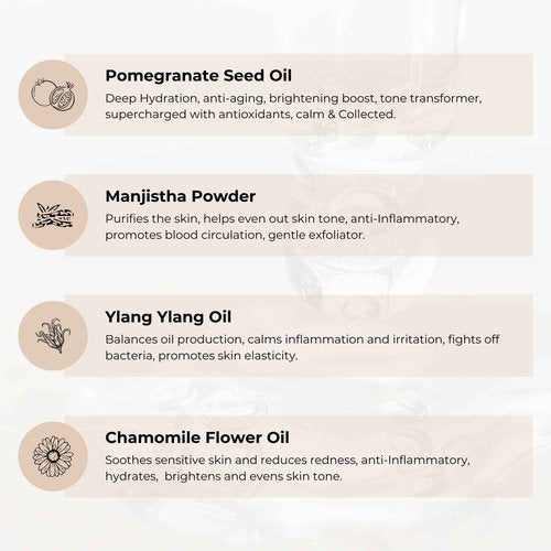 CLEOPATRA'S SKIN Moisturizing Serum – Ayurvedic Face Oil for Oily & Sensitive Skin – Antioxidant, Anti-Aging & Hydrating with Pomegranate & Manjistha, Non-Greasy & Collagen-Boosting Glow Oil