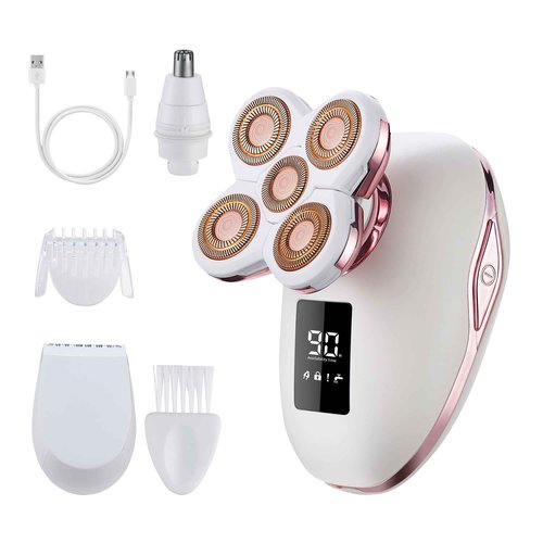 UPTARD Women's Electric Razors for Women Legs Pubic Facial Hair Removal 2 in 1 Womens Electric Shaver for Women,Bikini Trimmer for Lady,Waterproof (5D)
