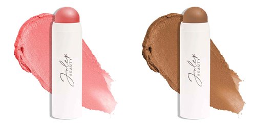 Julep Skip the Brush Multi-Purpose Color Stick for Eyes, Cheeks, and Lip Duo Neutral Bronze and Golden Guava - Blendable, Buildable Color