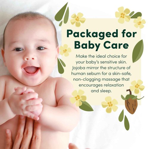 HobaCare Unrefined Jojoba Oil for Skin Care, Hair, Beard Conditioning, Scalp Massage - 100% Pure Carrier Oil for Perfume or Soap Making - Natural, Vegan, Hexane Free, Long Shelf Life (32 oz)