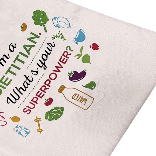 MEIKIUP Dietitian Cosmetic Makeup Bag Nutritionist Gift RD Registered Dietitian Gifts Dietitian Graduation Gift Travel Makeup Bag (DietitianSuperToteBag)