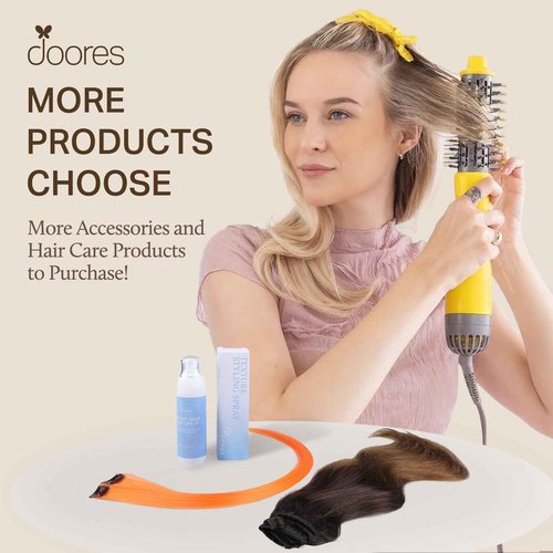 DOORES Clip in hair extensions, 5pcs 75g Dark Brown 14 Inch Human Hair Extensions Clip in Remy Hair Extensions Natural Straight