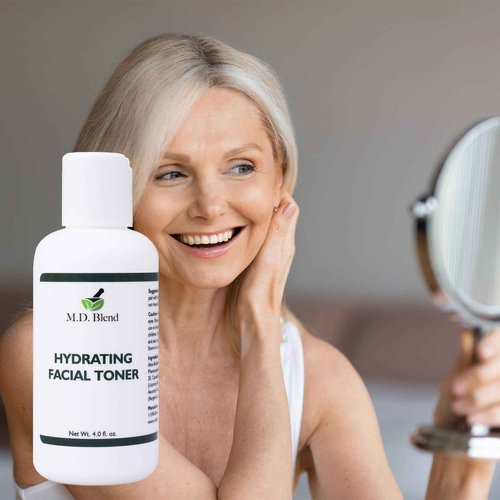 M.D. Blend Hydrating Facial Toner | Deep Rejuvenation | Rid Skin of Impurities, Dirt, Dead Cells | Revitalizes & Soothes for Silky Smooth, Fresh Feel | Convenient Spray Mist - 4oz